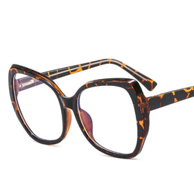 Women Lamination Color Tr Material Glasses Frames Lady Oversized Cat Eye Optical Eyeglasses Frame