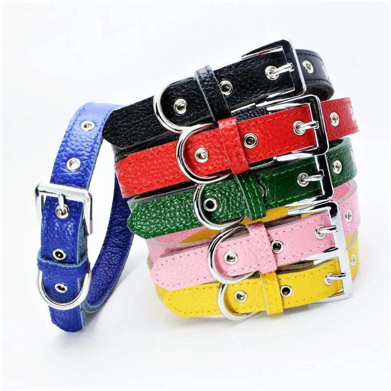 Wholesale Plain Genuine Leather Dog Collar