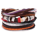 Handmade Woven Leather Jewelry Sets Vintage Tooth Bracelets New Fashion Charm Bracelets for Men and Women