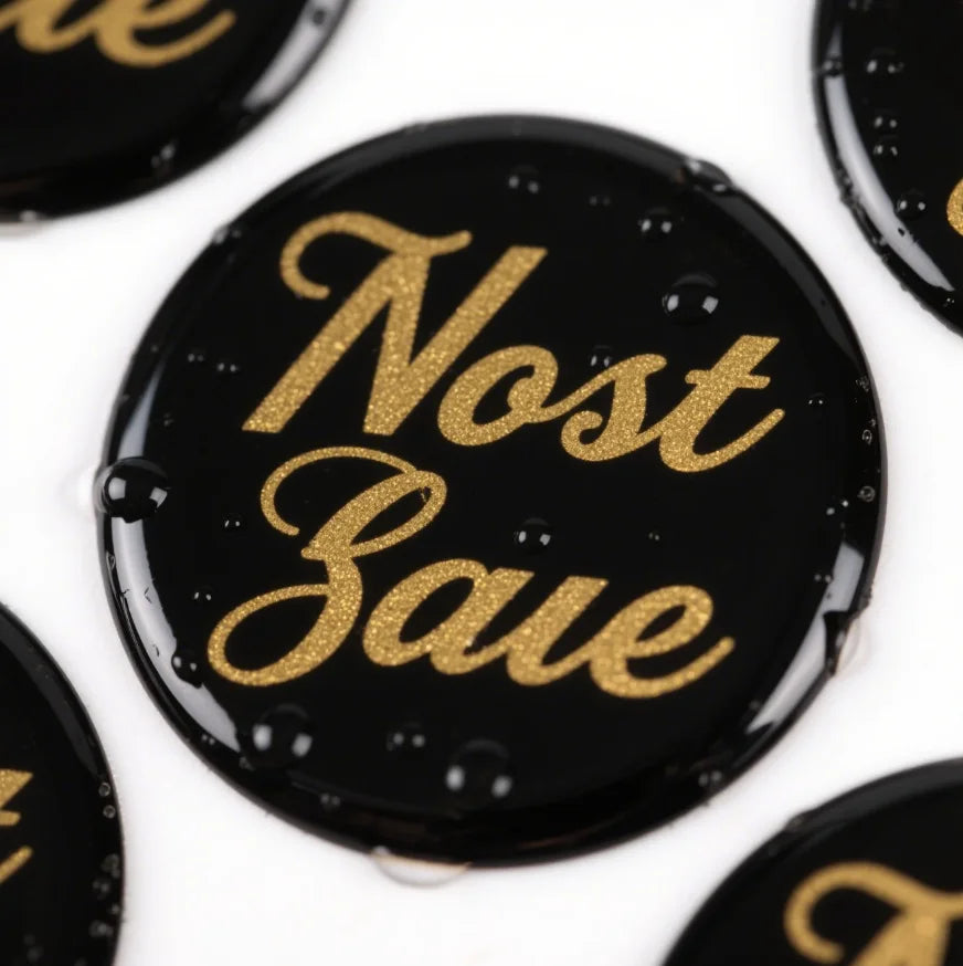 Translucence 3D Dome Stickers Waterproof logo Sticker Custom Shape Gold Brushed Silver Transparent Epoxy Sticker