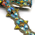 Large Shining Resin Gems Rhinestones Hot Fix Iron-on Rhinestone Trimming for Shoes Garments Bags Carnival Costume Decoration