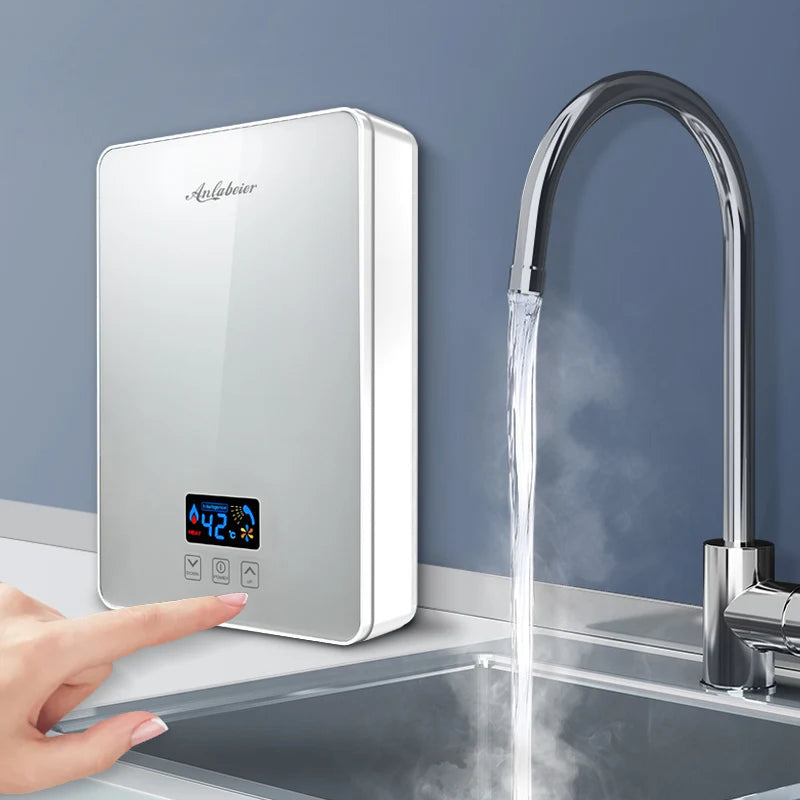 Anlabeier Mini Water Heater Touch Control ABS Plastic and Tempered Glass Material New Arrive  for Kitchen