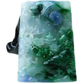 Myanmar a Type Carved Character Landscape Artistic Conception Brand Jade Green Landscape Pendant Emerald Pendant 62.55