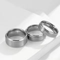 Poya K Non Tarnish Couple Wedding Band Brushed Plain Tungsten Carbide Rings