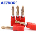 Milling Cutter Alloy Coating Tungsten Steel Tool Cnc Machine Hrc55 Ball Nose Endmills AZZKOR Top