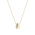 925 Sterling Silver Fashion Gold Plated Personalized Name Marquise Opal Oval Pendant Necklace