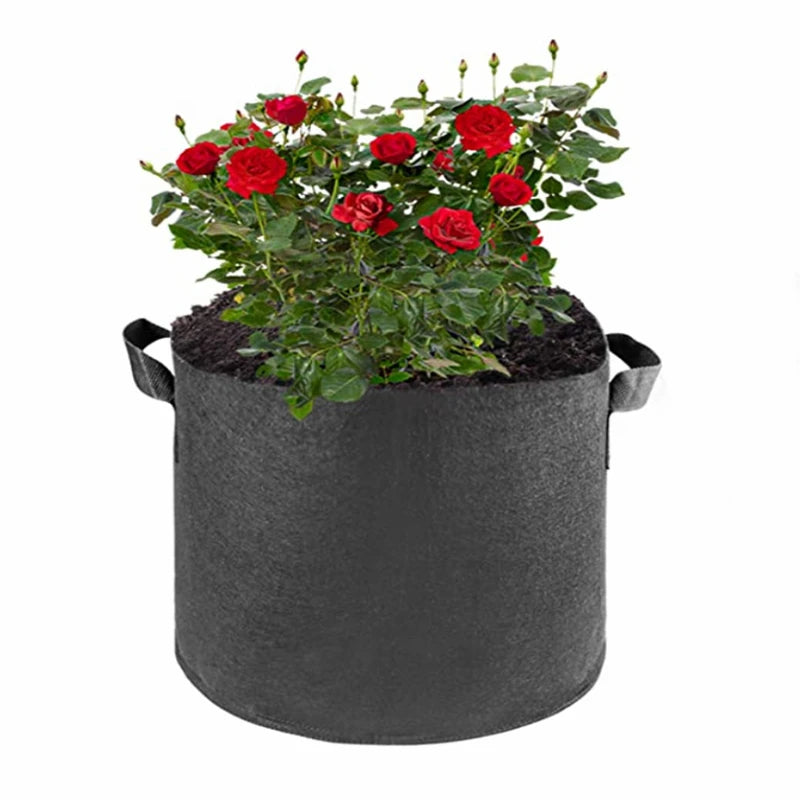Durable Heavy Breathable 5-Gallon Grow Pots for Home Use Flower Garden Planting Felt Bag Planter