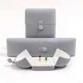 Luxury Gift Box Jewelry Packaging Box With Logo Custom Logo Velvet Jewelry Packaging & Display Ring Box With Button