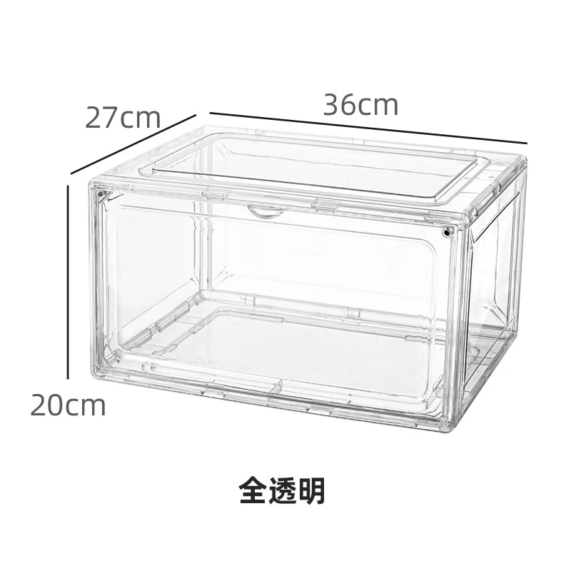 Clear Plastic Shoe Box Storage With Custom logo