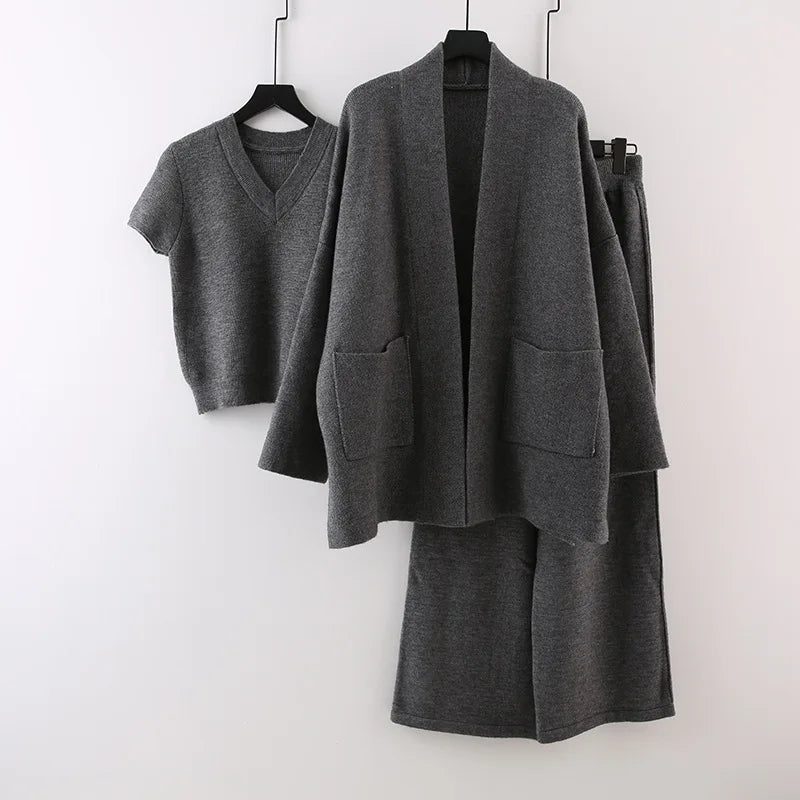 Boutique Wholesale 2026 Autumn Korean Version Loose and High-end Casual Age Reducing and Slimming Women's Set