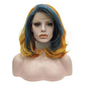 Celebrity Wig  New Designed Tinsel  Natural  Color Daily Life Wearing Futura Henlon Fiber Synthetic Lace Front Wigs