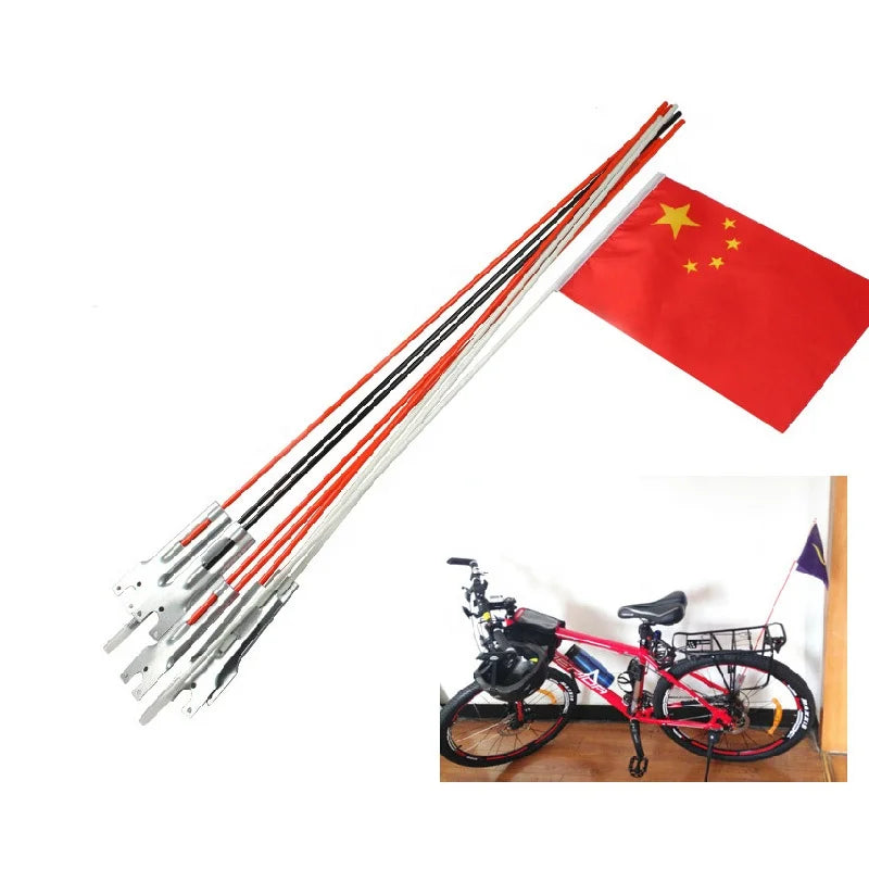 Cheap Wholesale 150cm Fiberglass Bicycle Flags Pole Safety Bike Flag Pole