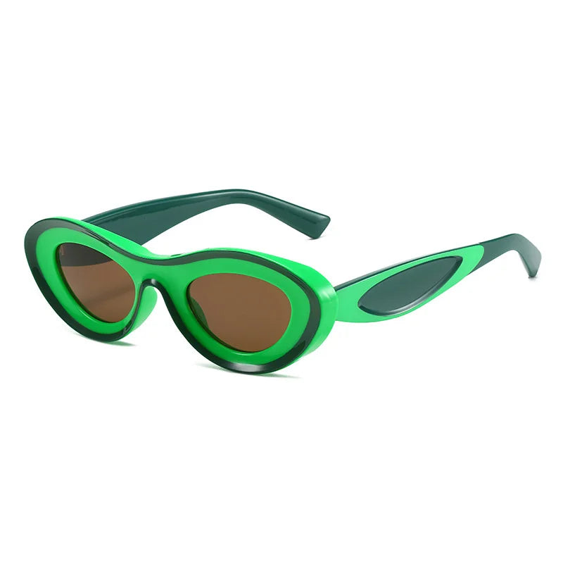 Superhot Eyewear 71400 Fashion 2023 Retro Vintage Cat Eye Small Oval Tinted Sunglasses