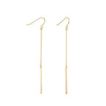 EManco Trendy Bar Drop Earrings for Women Korea Style Drop Dangle Earring Minimalist 14k Gold Plated Stainless Steel Jewelry