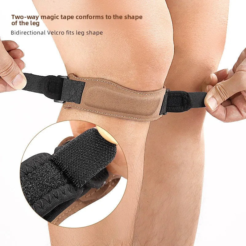 Melenlt Sports Knee Support Strap Adjustable Patella Knee Brace Microfiber Leather Cushioning for Basketball Running Fitness MegaBDM