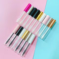 LZ Pack Low MOQ 100pcs Custom Logo Wholesale Round Eyelash Bottle Lipgloss Container 10ml Lip Gloss Tubes With Wand