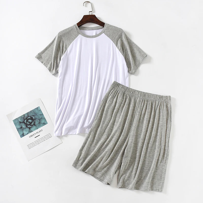 Custom Comfortable Night Wear With Short Sleeve Tops Women's Sleepwear Pajamas for Men