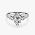 Ailmay Luxury 5ct Pear Shaped Engagement Ring 925 Sterling Silver Clear Zirconia CZ Finger Ring Fine Female Fashion Jewelry Gift