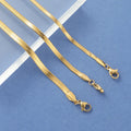 Promotion Free Gold Plated Stainless Steel Herringbone Chain Snake Bone Fashion Simple Jewelry Bracelet for Women Girls