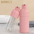 BORUI 200ml/300ml/400ml/500ml Custom Color Dual Pump Hair Dye Shampoo & Conditioner Bottle with Skin Care Serum & Lotion