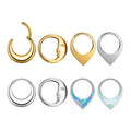 ASTM F136 G23 Titanium 16G Moon Man Waterdrop Septum Hoop Piercing Clicker Segment Ring Daith Conch Earrings Children's Body