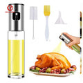 4-Piece Set Silicone Kitchen Oil Sprayer Funnel & Brush for Cooking Olive Oil Mister & Spray Bottle with Box Packaging