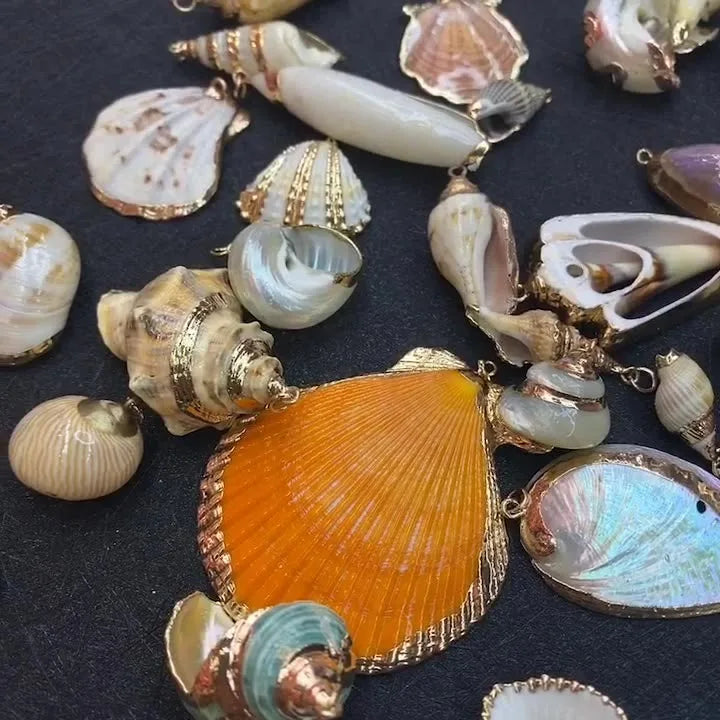 2025 Summer Ocean Beach Style Natural Shell Conch Pendant for DIY Necklace Bracelet Making