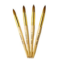 Yalixin OEM Professional Natural Wood Handle Custom Logo 100% Pure Kolinsky Hair Acrylic Nail Brush Luxury Multifunctional Nail