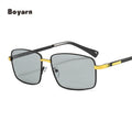 Boyarn Mens Vintage Square Sunglasses UV400 Lens Eyewear Fashion Photochromic Polarized Male Sunglasses for Men Shades
