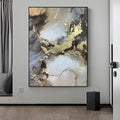 Silk Painting Decor Gold Modern Handmade Painting Canvas Colour Art Textured Oil Painting Abstract Canvas Wall Art Cuadros