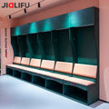 Customizable Athlete Locker Hockey Lockers Wooden Basketball Locker Rooms with Built - in Benches for Stadium