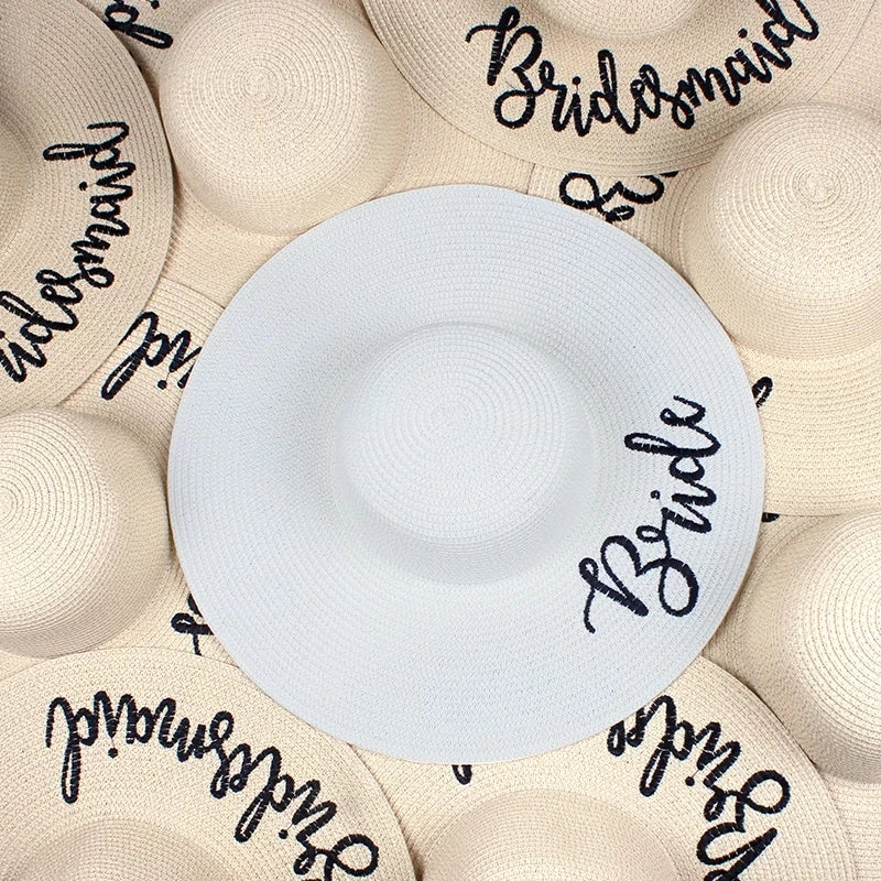 Embroidery Logo Straw Hat Custom Floppy Straw Hat