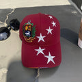 Venezuelan Classic Baseball Hat with 7 Stars Flag Logo Embroidered Maroon Sandwich Gorras De Venezuela Bisbol Wholesale Cap Y2K