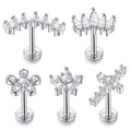 Stainless Steel Lip Stud Internally Threaded Labret Piercing Variety of Styles Tragus Ear Piercing Jewelry