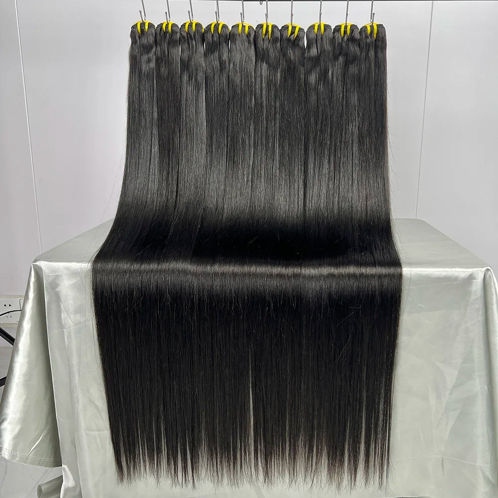 Factory Wholesale Cheap Virgin Brazilian Hair Bundles Cabello Humano Natural Double Weft 100% Real Human Hair Extension