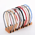 Crystal Rhinestone Headbands for Women Girls Double Rows Sparkly Beaded Hair Hoops Narrow Hair Bands Hair Accessories