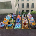 Wholesale Nature Crystal Chips Resin Pyramid Crystal Crafts Carved for Sale