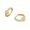 Stylish Refined Chic Round Full Zircon Charms Ear Buckle for Women Fashion Huggies Hoop Earrings Party Girl Jewelry