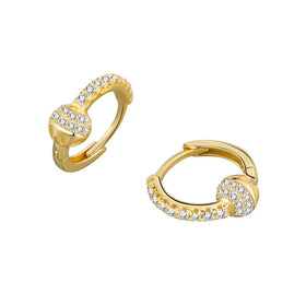 Stylish Refined Chic Round Full Zircon Charms Ear Buckle for Women Fashion Huggies Hoop Earrings Party Girl Jewelry