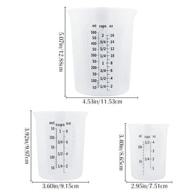 Silicone Measuring Cup Non-Stick Flexible Chocolate Butter Flour Measuring Cups Mixing Jug Pouring Cup Taza Medidora