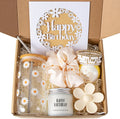 Custom Logo Gift Set Daisy Aesthetic Glass Cups Eco-friendly paper Gift Box Tea Cup Candles Happy Birthday Gift Sets for Women