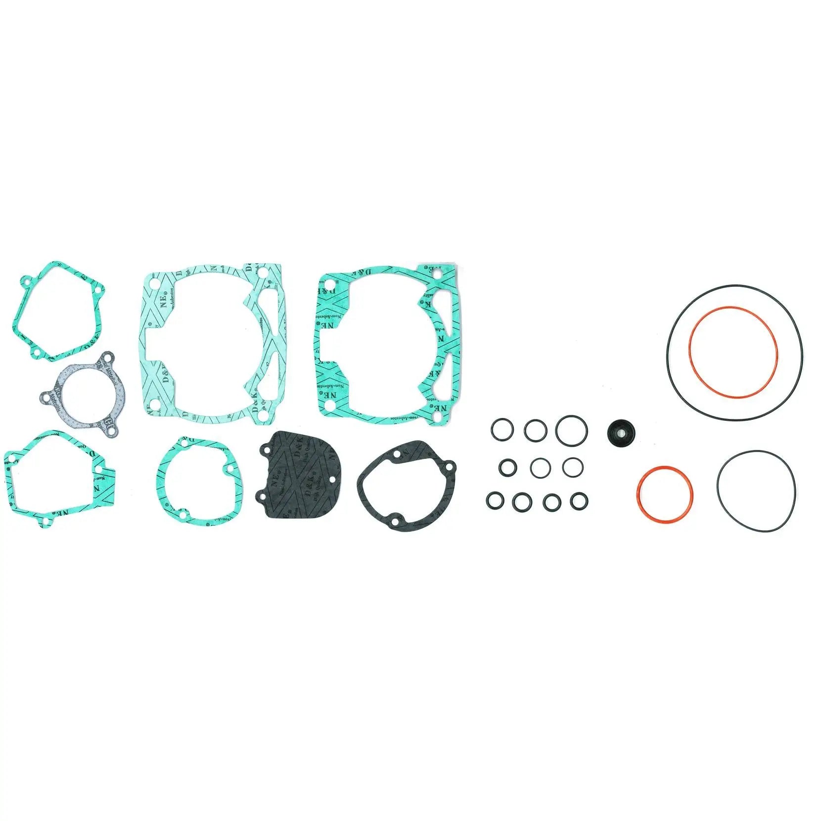 Nrteam Ktm SX 250 00-02 Top Silicone Gasket Flat Pattern with Graphite Stainless Steel FKM/NBR Materials Seal for Motorcycles