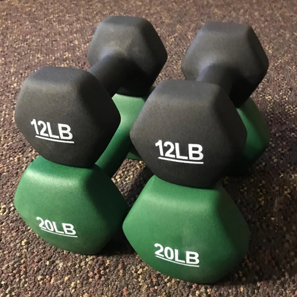 Custom Neoprene Pink Dumbbells 1lb 10lb Anti-Roll Hex Shape Sweat Resistant Eco-friendly Women's Free Weights Set Gym Fitness
