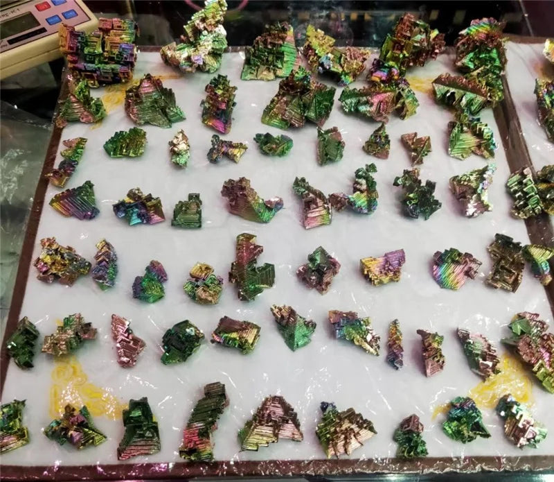 Wholesale Irregularly rainbow Bismuth Mineral Ore Crystals