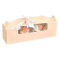 Eco-friendly 4 Cup Cupcake Cake Box Donut Macaron Dessert Packaging Custom With Window Kraft Paper Box
