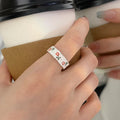 Newest S925 Sterling Silver Tulip White Opening Rings Enamel Luxury Design Exquisite Smart Ring Fashion Jewelry Women Rings Gift