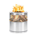 10" Foldable Stainless Steel Lightweight Bonfire Grill Fire Pit Stand Smokeless Auto Ignition Oxygen Depletion Safety Device BBQ