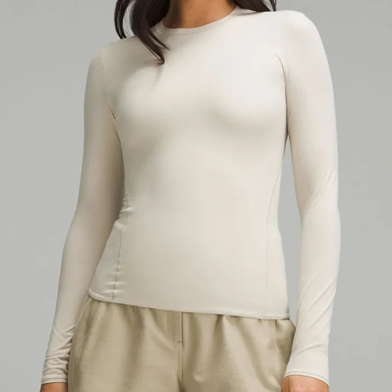 Women's Casual Long Sleeve T Shirt Boat Neck Soft Stretchy Quick Dry Lightweight Breathable Slim Fitted Tops Wholesale High
