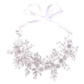 Rhinestone Flower Wedding Hair Accessoory Latest Hairband Designs Metal Leaf Headband