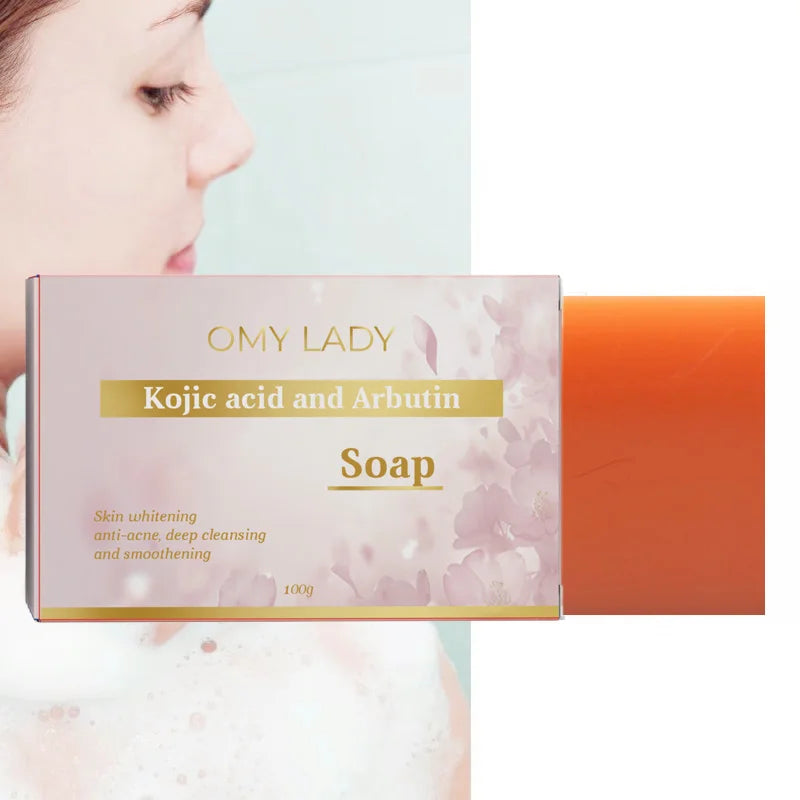 Free Private Label Solid Handmade Natural Honey & Kojic Acid Antiseptic Whitening Soap with Lemon & Turmeric